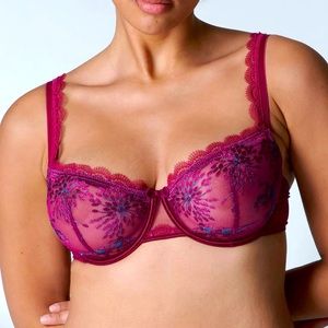 Simone Perele Singuliere Sheer Demi Bra 36E Discontinued Item!